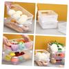 DEARMAMY 2pcs Fridge Organizers Stackable Refrigerator Storage Boxes Plastic Food Storage Containers for Fridge Bins view 3