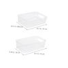 DEARMAMY 2pcs Fridge Organizers Stackable Refrigerator Storage Boxes Plastic Food Storage Containers for Fridge Bins view 4
