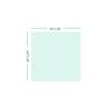 24" Inch Square Glass Table Top - 3/8" Thick - Double Bevel Edge - Eased Corners view 2