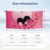 NONHAI Beach Towel Pink Love Pictures Microfiber Bath Towels Quick Dry Towel for Swimmers Sand Proof Beach Towels Absorbent Bathroom Towel for Hotel Gym Spa Yoga Bath Towel 27.5"x55" view 2