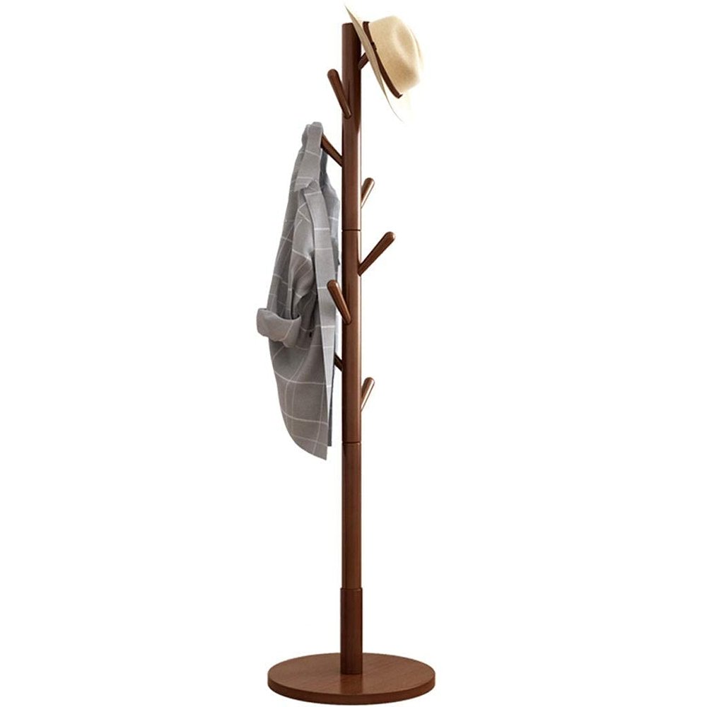 Coat Stand Solid Wood Coat Rack Bedroom Clothes Rack Home Creative Hanger Free Standing Coat Stand