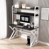 ALEEIK Computer Desk with Storage Shelves & Pegboard, Home Office Desk Multi-Functional Gaming Desk Large Study Writing Workstation Table(80x60x170cm, Black) view 1