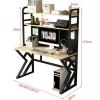 ALEEIK Computer Desk with Storage Shelves & Pegboard, Home Office Desk Multi-Functional Gaming Desk Large Study Writing Workstation Table(80x60x170cm, Black) view 2