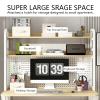 ALEEIK Computer Desk with Storage Shelves & Pegboard, Home Office Desk Multi-Functional Gaming Desk Large Study Writing Workstation Table(80x60x170cm, Black) view 3
