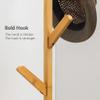 Auto Parts Coat Racks Free Standing Bamboo Coat Rack Double Rack Industrial Design Solid and Stable Super Easy to Assemble Suitable for Corridors Rooms Offices view 2