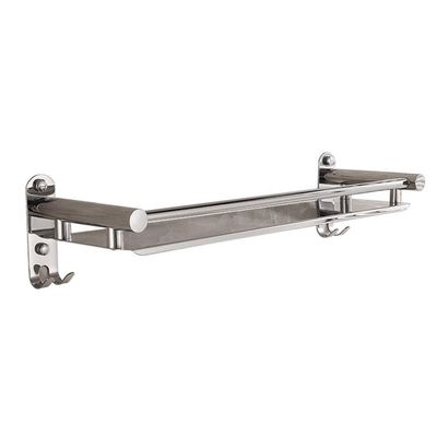 Bathroom Shelf 304 Stainless Steel Storage Rack Single-Layer Mirror Front Frame Bathroom Wall Mount Shelves Shampoo Holder Shower Caddy Rack Corner Kitchen Storage Racks Towel Rail Radiator