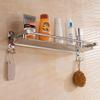 Bathroom Shelf 304 Stainless Steel Storage Rack Single-Layer Mirror Front Frame Bathroom Wall Mount Shelves Shampoo Holder Shower Caddy Rack Corner Kitchen Storage Racks Towel Rail Radiator view 2