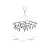 Clothes Drying Racks Windproof Hanger 26 Sock Clips Underwear Pants Towel Stainless Steel Drying Rack Outdoor Airer 27.5 36Cm1 (Size : 27.536Cm2) (27.5 * 36Cm*1) view 2