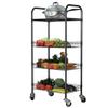 Kitchen Shelf 4 Layer Spice Rack Fruit and Vegetable Storage Rack Living Room Trolley view 1