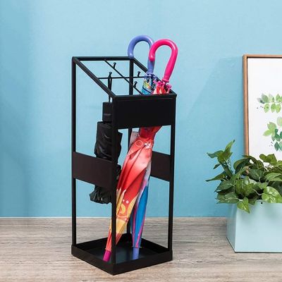 Drain Tray Iron Umbrella Stand Household Hotel Lobby Umbrella Storage Rack Creative Floor Rain Gear Storage Holder 22 22 60cm Storage