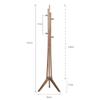 Coat Stand Bamboo Coat Rack Entrance Hall Simple Hanger Triangle Base Support and Rotatable Base for Storage Clothes Backpack Scarf Handbag (Brown) Free Standing Coat Stand view 2