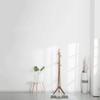 Coat Stand Bamboo Coat Rack Entrance Hall Simple Hanger Triangle Base Support and Rotatable Base for Storage Clothes Backpack Scarf Handbag (Brown) Free Standing Coat Stand view 4