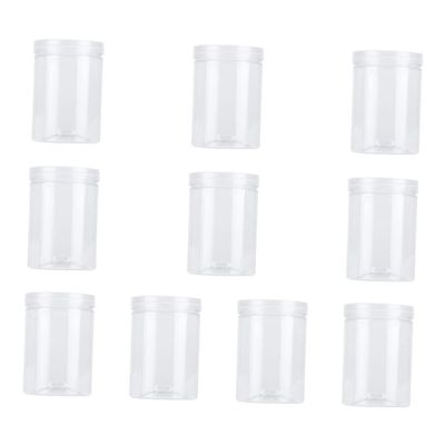 DEARMAMY 10pcs Plastic Food Storage Jars Airtight Lid Versatile Containers for Coffee Tea Sugar and for Kitchen Organization