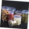 DEARMAMY 10pcs Plastic Food Storage Jars Airtight Lid Versatile Containers for Coffee Tea Sugar and for Kitchen Organization view 4