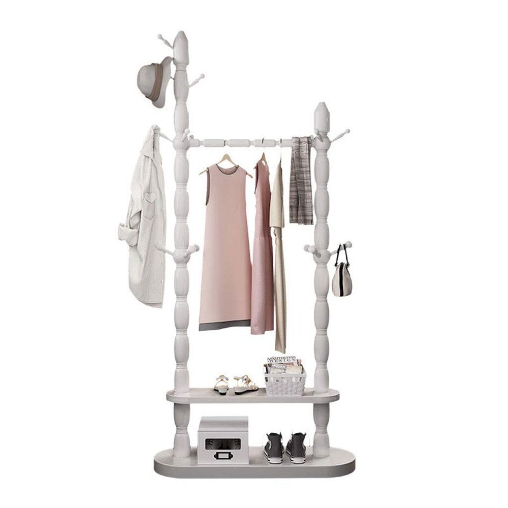 Coat Stand Household Solid Wood Coat Rack Bedroom Hanger Room Storage Large Hanger Free Standing Coat Stand