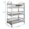 Stainless Steel Dish Drying Rack with Knife Rack Utensil Basket Removable Tray Large Space to Hold Dishes Bowls and Spoons 3-Tier (Silver A) Dish Drying Mat view 2