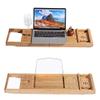 Bamboo Bathtub Tray Expandable with Reading Rack for One Or Two Person Bath and Bed Tray Soap Holder Bathtub Caddy Tray view 3