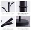 Coat Stand Coat Rack Small Wooden Hall Tree Coat and Hat Rack with Branches (Black) Free Standing Coat Stand view 3