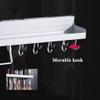 Aluminum Kitchens Rack Wall Installation Dance Bottle Holder with 2 Sticks Cages 10 Hooks - Length Cutlery (Size : 6013.59cm) view 4