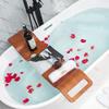 Solid Wood Bathtub Rack Towel Rack Tray Bathtub Mobile Phone Rack Bathtub Storage Board view 3