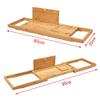 Bathtub Storage Rack Shelf Board Bathtub Telescopic Rack Non-Slip Bamboo Household Bath Stand Bathtub Rack Bath Rack view 2