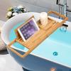 Bathtub Storage Rack Shelf Board Bathtub Telescopic Rack Non-Slip Bamboo Household Bath Stand Bathtub Rack Bath Rack view 3