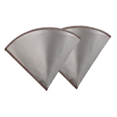DEARMAMY 2pcs Stainless Steel Espresso Filter Mesh Screen Reusable Fine Mesh Coffee Filter for Hand Drip Brewing for Home Gifts