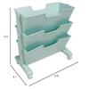 YLSZHYR 3 Tier Movable Book Storage Rack Mobile Bookshelf Rolling Cart Storage Rack for Office School Home Magazine Files Books Storage Trolley Shelf for Office Desk Crevice(Blue) view 3