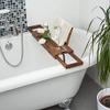 Teak Bathtub Rack Telescopic Solid Wood Bathtub Bathtub Bracket Board Bath Artifact Non-Slip Bathtub Rack view 3