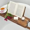 Teak Bathtub Rack Telescopic Solid Wood Bathtub Bathtub Bracket Board Bath Artifact Non-Slip Bathtub Rack view 4