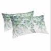 Edwiinsa Teal Eucalyptus Leaves Pillow Covers Standard Size Set of 2 20x26 Bed Pillow, Plush Soft Comfort for Hair/Skin Cooling Pillowcases with Envelop Closure Spring Floral Summer Botanical view 1