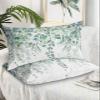 Edwiinsa Teal Eucalyptus Leaves Pillow Covers Standard Size Set of 2 20x26 Bed Pillow, Plush Soft Comfort for Hair/Skin Cooling Pillowcases with Envelop Closure Spring Floral Summer Botanical view 2