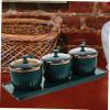 DEARMAMY Seasoning Jar Plastic Spice Containers Tray Easy to Clean Kitchen Condiment Storage view 2