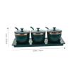 DEARMAMY Seasoning Jar Plastic Spice Containers Tray Easy to Clean Kitchen Condiment Storage view 3