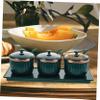 DEARMAMY Seasoning Jar Plastic Spice Containers Tray Easy to Clean Kitchen Condiment Storage view 4