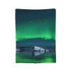 Aurora Borealis Iceland Natural Blanket Soft Warm Fuzzy Fleece Blanket Lightweight Throw Blanket for Couch Bed view 1