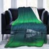 Aurora Borealis Iceland Natural Blanket Soft Warm Fuzzy Fleece Blanket Lightweight Throw Blanket for Couch Bed view 2