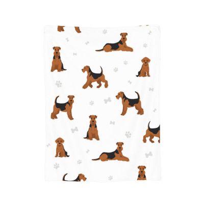 Airedale Terrier Dog Anti-Pilling Fleece Blanket Super Soft Flannel Throw Blanket for Couch Sofa Office