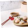 FELTECHELECTR 4pcs Creative Ceramic Tomato Shaped Chopstick Holders Set Lightweight Cutlery Racks for Dining Table for Home Restaurant Office Use view 4