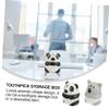 2pcs Cartoon Animals Toothpick Holder Automatic Dispenser Plastic view 3