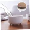 KOMBIUDA Creative Desktop Trash Can with Lid Mini Garbage Bin for Waste and Snacks Clamshell Design Compact and Portable Rubbish Container for Office and Home Use view 4