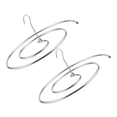 KOMBIUDA 2pcs Spiral Drying Rack for Quilts and Blankets Stainless Steel Blanket Hanger Special Hooks for Drying Clothes and Bedding Space-Saving Design Diameter
