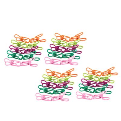 KOMBIUDA 50pcs Photo Clips Multifunctional Clothes Hanger Clips for Home Drying Windproof Sock Fixing Clamp Lightweight Household Use