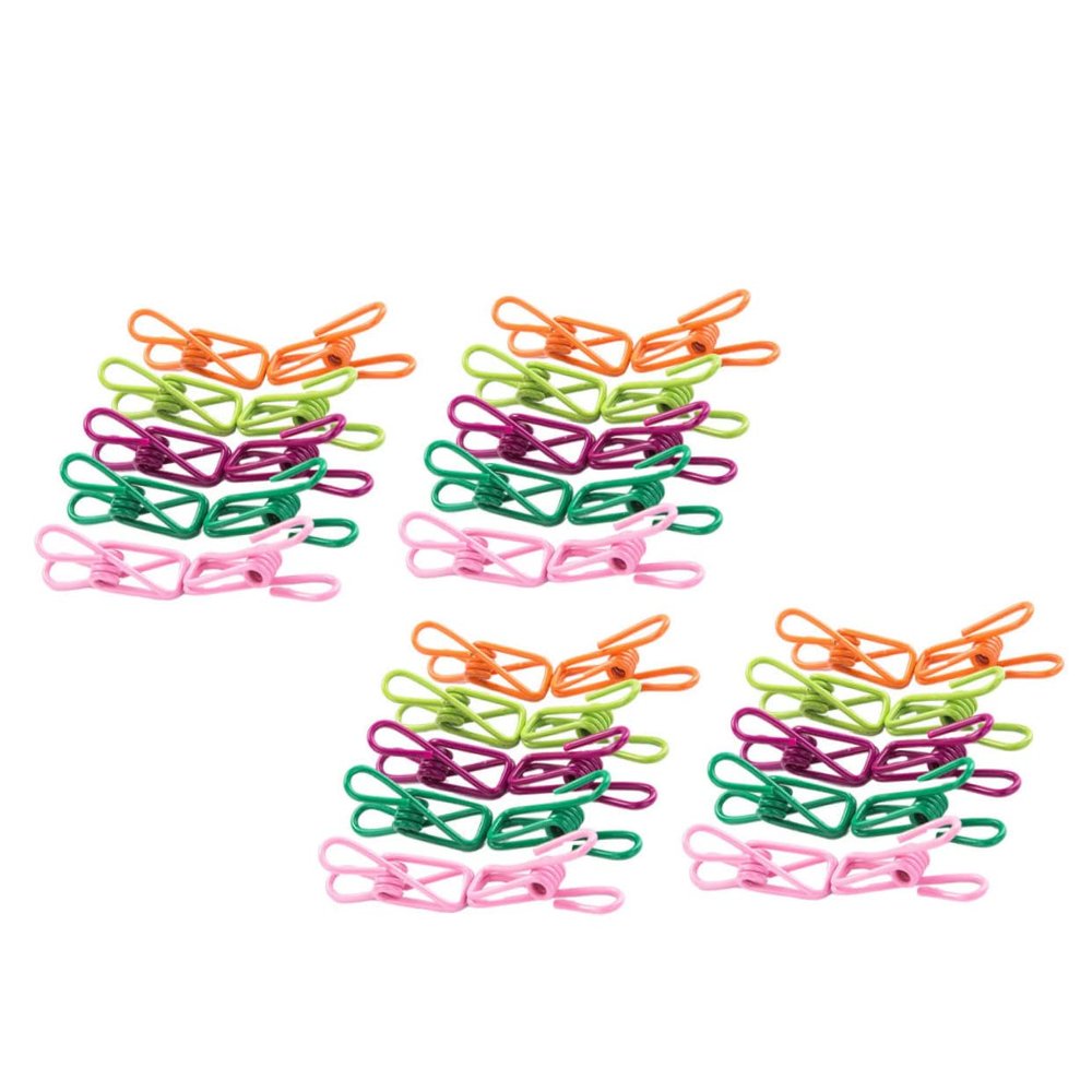 KOMBIUDA 50pcs Photo Clips Multifunctional Clothes Hanger Clips for Home Drying Windproof Sock Fixing Clamp Lightweight Household Use