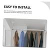 KOMBIUDA 2pcs Stainless Steel Closet Rod Holders Curtain Rod Brackets Easy to Install Flange Sockets for Clothes Hanger Seat Strong Stable Design for Efficient Storage view 2