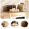 Microwave Oven Rack Kitchen Countertop Storage Organizer, Multifunctional Freestanding Rice Cooker and Spice Rack view 3