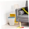 KOMBIUDA Household Square Trash Can for Kitchen Bathroom and Office Creative and Practical Waste Container Space-Saving Design Finish for Wastepaper and Tissues view 2