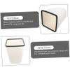 KOMBIUDA Household Square Trash Can for Kitchen Bathroom and Office Creative and Practical Waste Container Space-Saving Design Finish for Wastepaper and Tissues view 3
