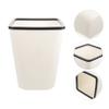 KOMBIUDA Household Square Trash Can for Kitchen Bathroom and Office Creative and Practical Waste Container Space-Saving Design Finish for Wastepaper and Tissues view 4