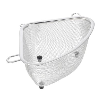 FELTECHELECTR 1pc Stainless Steel Sink Baskets Kitchen Storage Holder Draining Basket Metal Rack for Sponge Soap Brush Towel